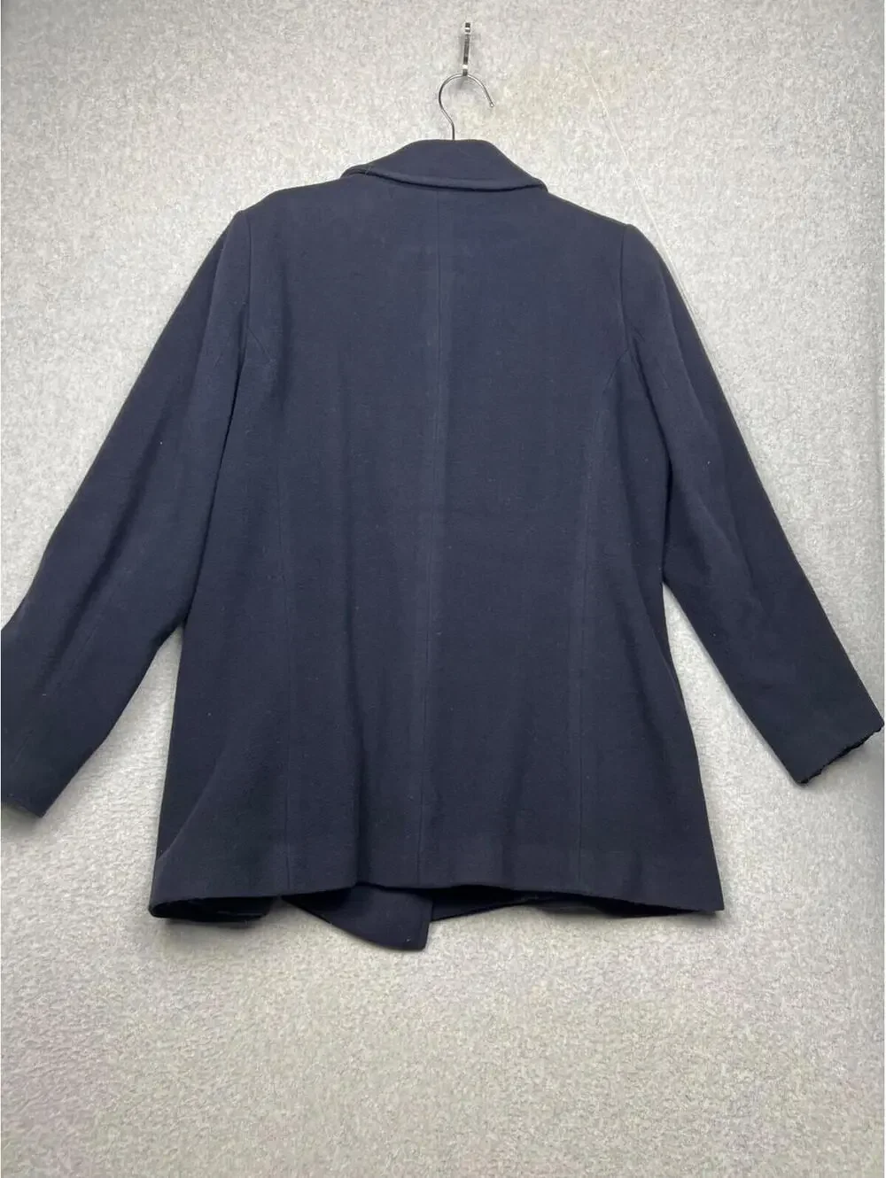 Vintage LL Bean Wool Pea Coat Womens 16 Navy Nautical Classic Classy